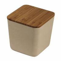 Boîte de Rangement Carrée en Bambou - 11 cm x 11 cm