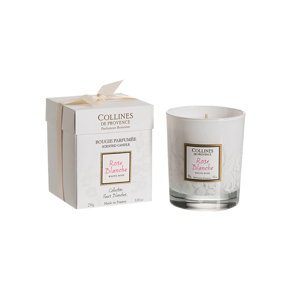 Bougie parfumée 250gr Rose blanche