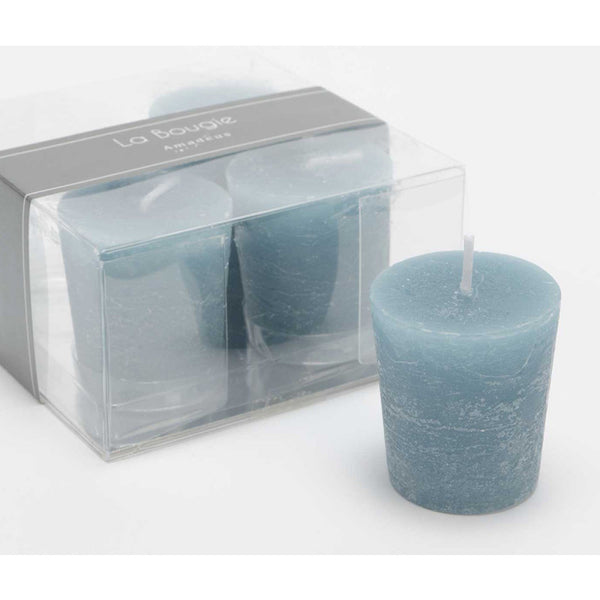 Lot de 4 votives bleu 4,3x4,7