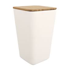 Boîte de rangement 1200 ml en bambou - Carrée 18.5x11 cm